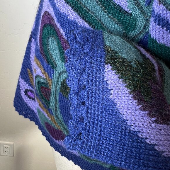 Alpacas Best 100% Baby Alpaca Sweater Small S Handmade Art To Wear Round Neck - Picture 6 of 16